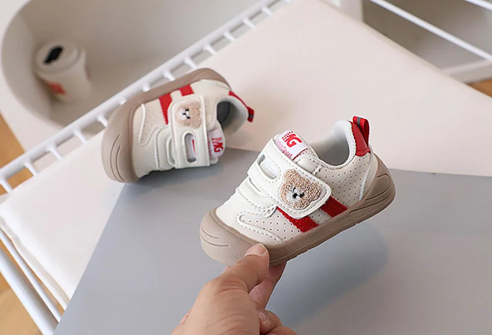 Chaussures Bébé PU Cuir –  Baskets Souples et Ergonomiques pour Nouveau-Né, Filles et Garçons, Premiers Pas