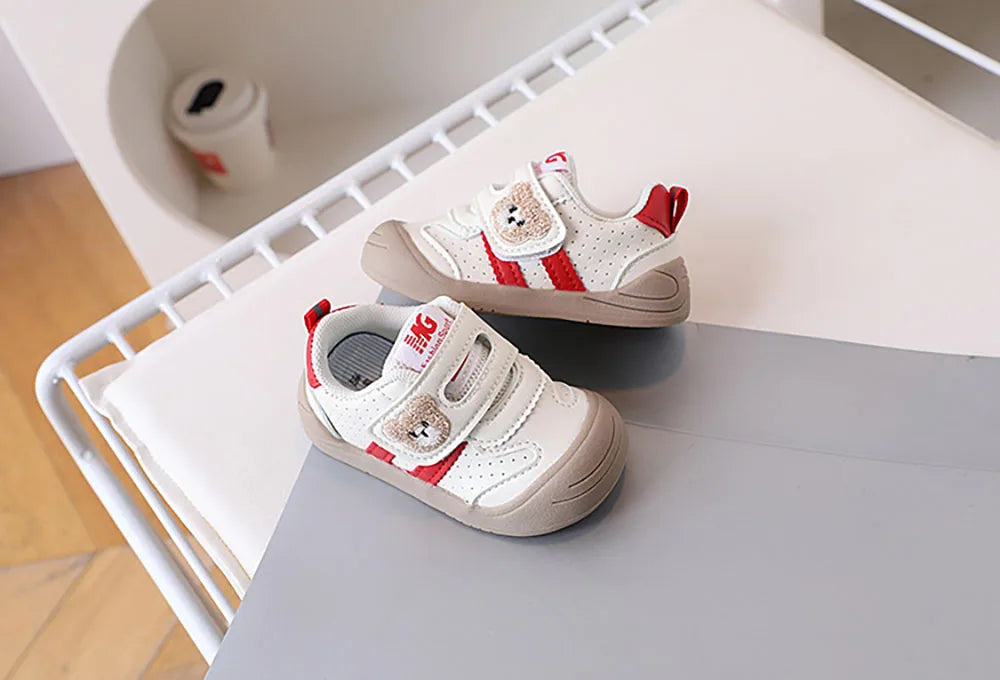 Chaussures Bébé PU Cuir –  Baskets Souples et Ergonomiques pour Nouveau-Né, Filles et Garçons, Premiers Pas