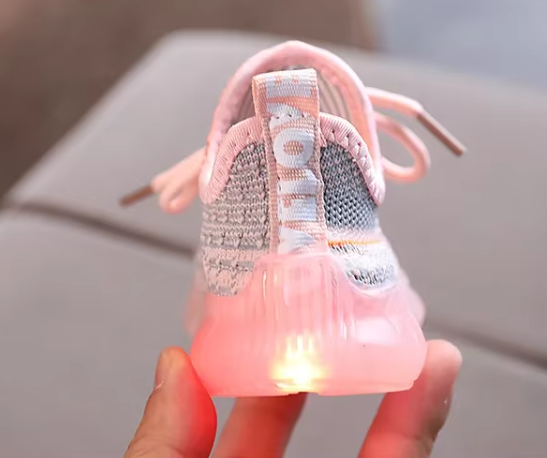 Chaussures Enfant LED en Coton avec Semelle en Caoutchouc – ChaussuLed