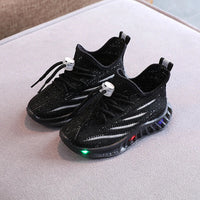 Chaussures LED Enfant bébé en Coton avec Semelle en Caoutchouc - LumyStep