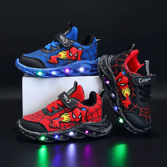 Chaussures LED Spiderman pour Enfants - HeroChaussures