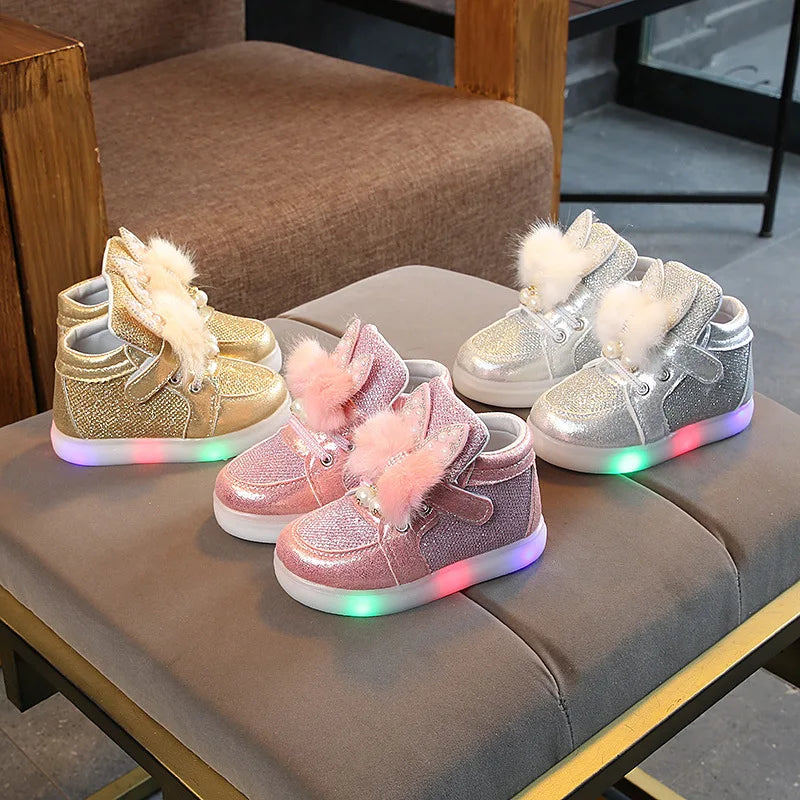 Chaussures LED pour Enfants avec Paillettes et Respirabilité - LEDKids