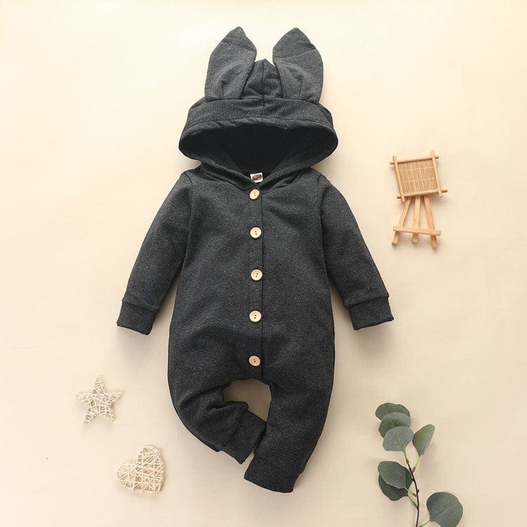 Combinaison bébé boutonnée, manches longues - BunnyCuddle