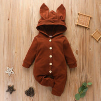 Combinaison bébé boutonnée, manches longues - BunnyCuddle
