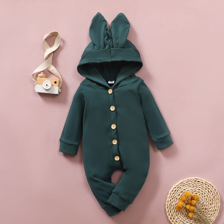 Combinaison bébé boutonnée, manches longues - BunnyCuddle