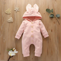Combinaison bébé boutonnée, manches longues - BunnyCuddle