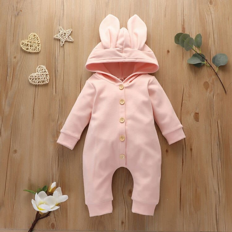 Combinaison bébé boutonnée, manches longues - BunnyCuddle