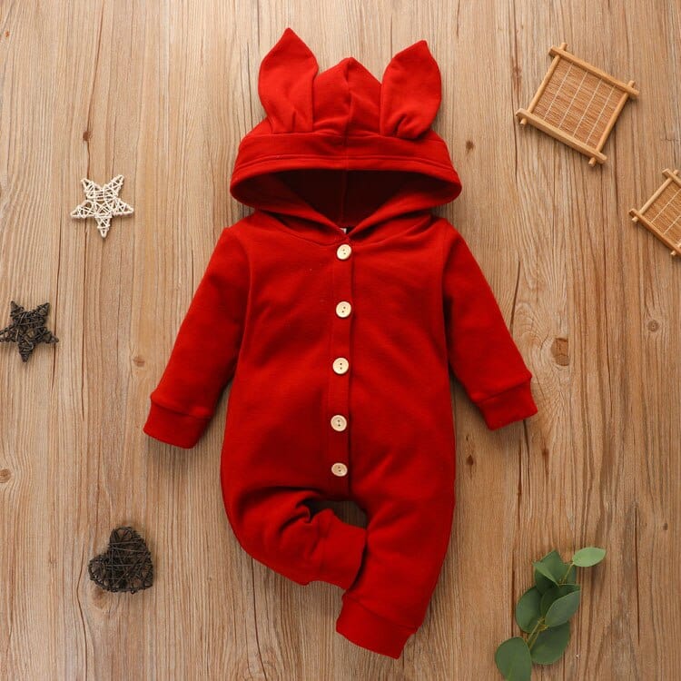 Combinaison bébé boutonnée, manches longues - BunnyCuddle