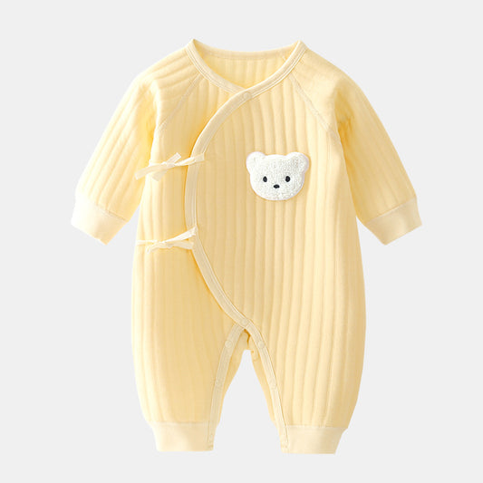 Combinaison ours bébé en coton avec capuche et chapeau – DouxNid