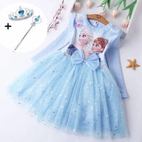 Costume Reine des Neiges avec accessoires pour fille- ReineMagique