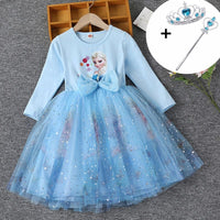 Costume Reine des Neiges avec accessoires pour fille- ReineMagique