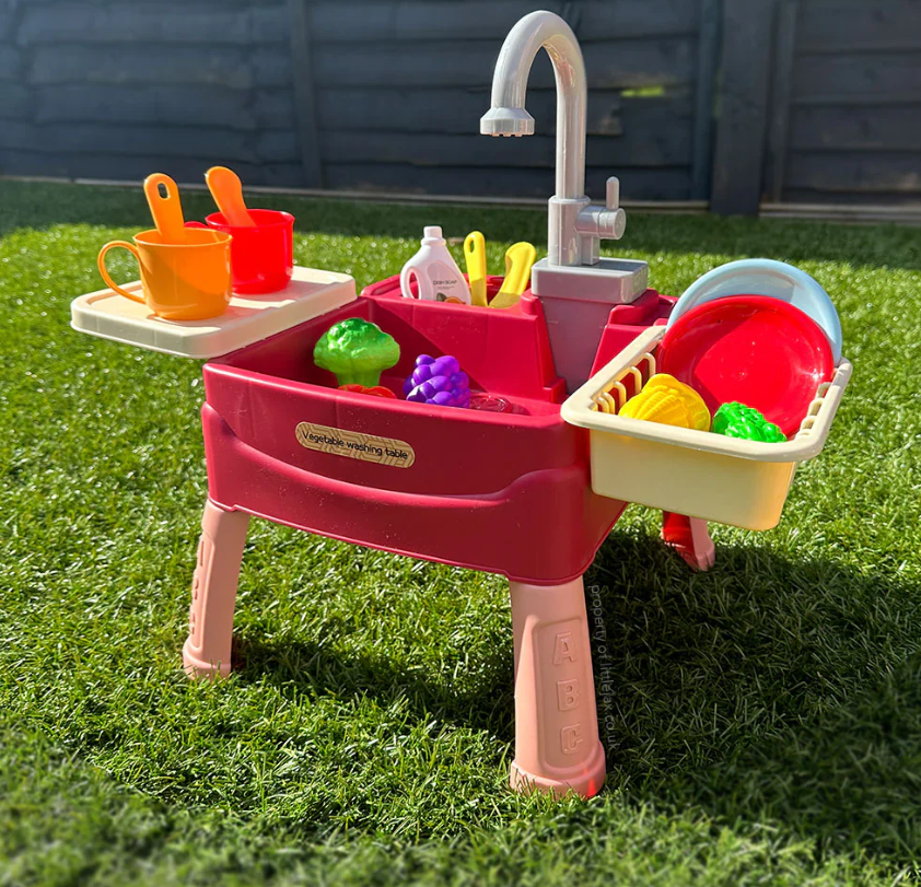 Cuisine de Jeu pour Enfants avec Robinet d’Eau Réaliste – Jouet Éducatif en Plastique Sécurisé - Evijeu