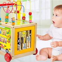 Déambulateur en bois avec jeux éducatifs - BabyWood