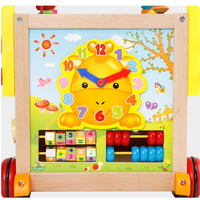 Déambulateur en bois avec jeux éducatifs - BabyWood