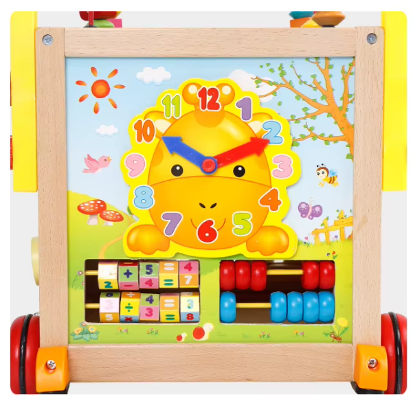 Déambulateur en bois avec jeux éducatifs - BabyWood