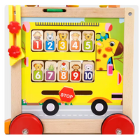 Déambulateur en bois avec jeux éducatifs - BabyWood