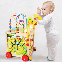 Déambulateur en bois avec jeux éducatifs - BabyWood