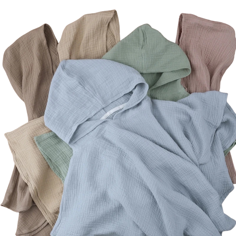 Poncho de Bain 100% Coton Bio, Pour 1-3 Ans - BébéDouce
