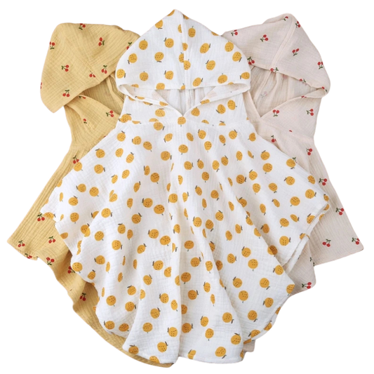 Poncho de Bain 100% Coton Bio, Pour 1-3 Ans - BébéDouce
