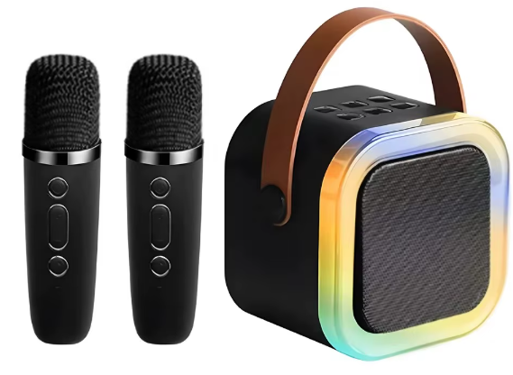 Enceinte Karaoké Bluetooth Portable avec Micro Sans Fil – Effets Lumineux et Batterie Rechargeable - BlueKara