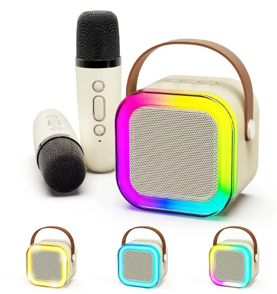 Enceinte Karaoké Bluetooth Portable avec Micro Sans Fil – Effets Lumineux et Batterie Rechargeable - BlueKara