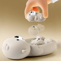 Ensemble Familial Loutre 4 Pièces, Jouet de Bain Flottant en Silicone, 12 Mois et Plus - JouetFlot