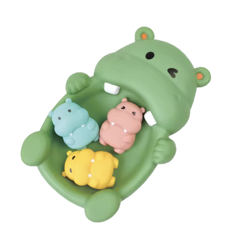 Ensemble Familial Loutre 4 Pièces, Jouet de Bain Flottant en Silicone, 12 Mois et Plus - JouetFlot