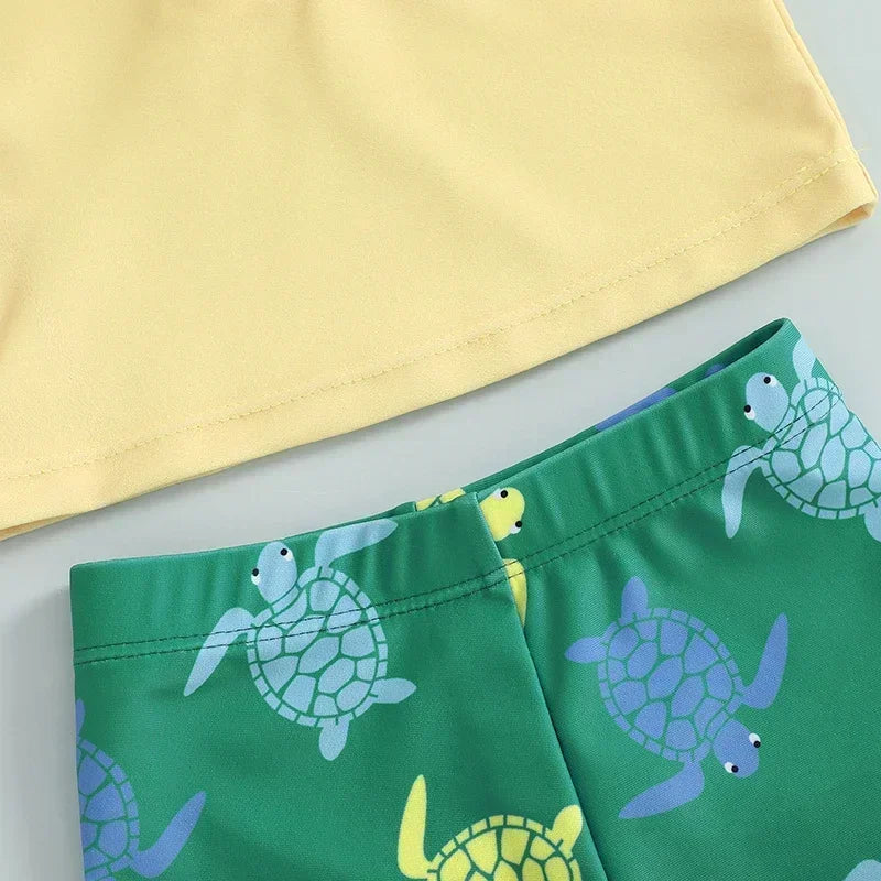 Ensemble Maillot de Bain 3 Pièces Garçon, Bonnet de Bain - TurtleBaby