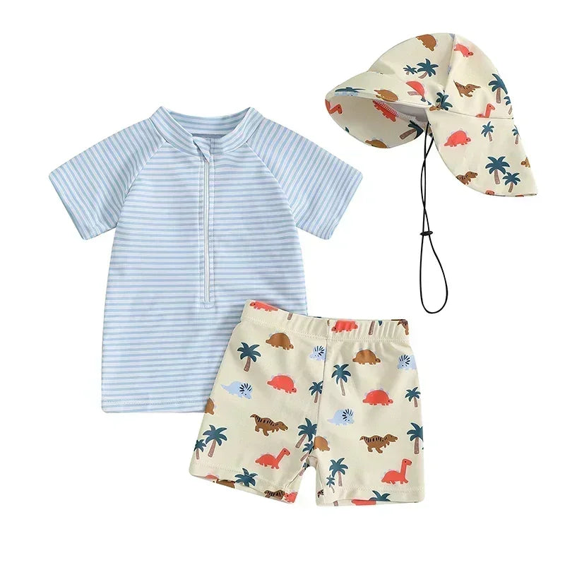 Ensemble Maillot de Bain 3 Pièces Garçon, Bonnet de Bain - TurtleBaby