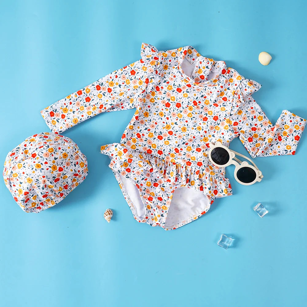 Ensemble Maillot de Bain Fille 2 Pièces - Chapeau Assorti - SummerJoy