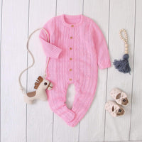 Ensemble Pyjama Bébé 2 pièces, Blanc et Rose, en Tricot - Momotis - DouxTricot