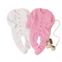 Ensemble Pyjama Bébé 2 pièces, Blanc et Rose, en Tricot - Momotis - DouxTricot