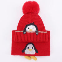 Ensemble bonnet et écharpe bébé, adorable pingouin - PenguinSet