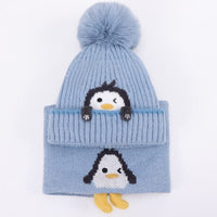 Ensemble bonnet et écharpe bébé, adorable pingouin - PenguinSet
