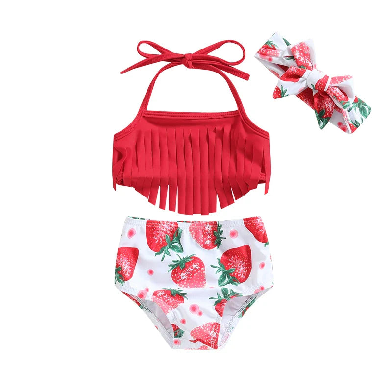 Ensemble de Maillot de Bain 3 Pièces pour Fille - FraiseFlora