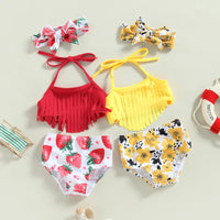 Ensemble de Maillot de Bain 3 Pièces pour Fille - FraiseFlora