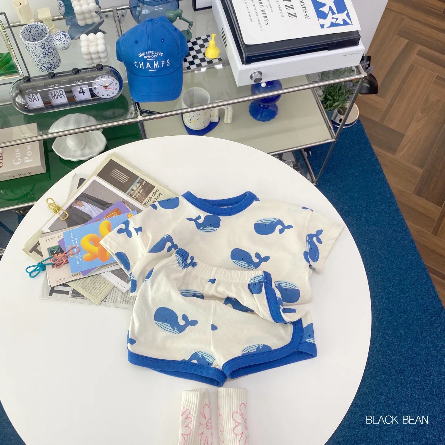 Ensemble d'été  Enfant 2 Pièces - T-shirt et Short Baleines