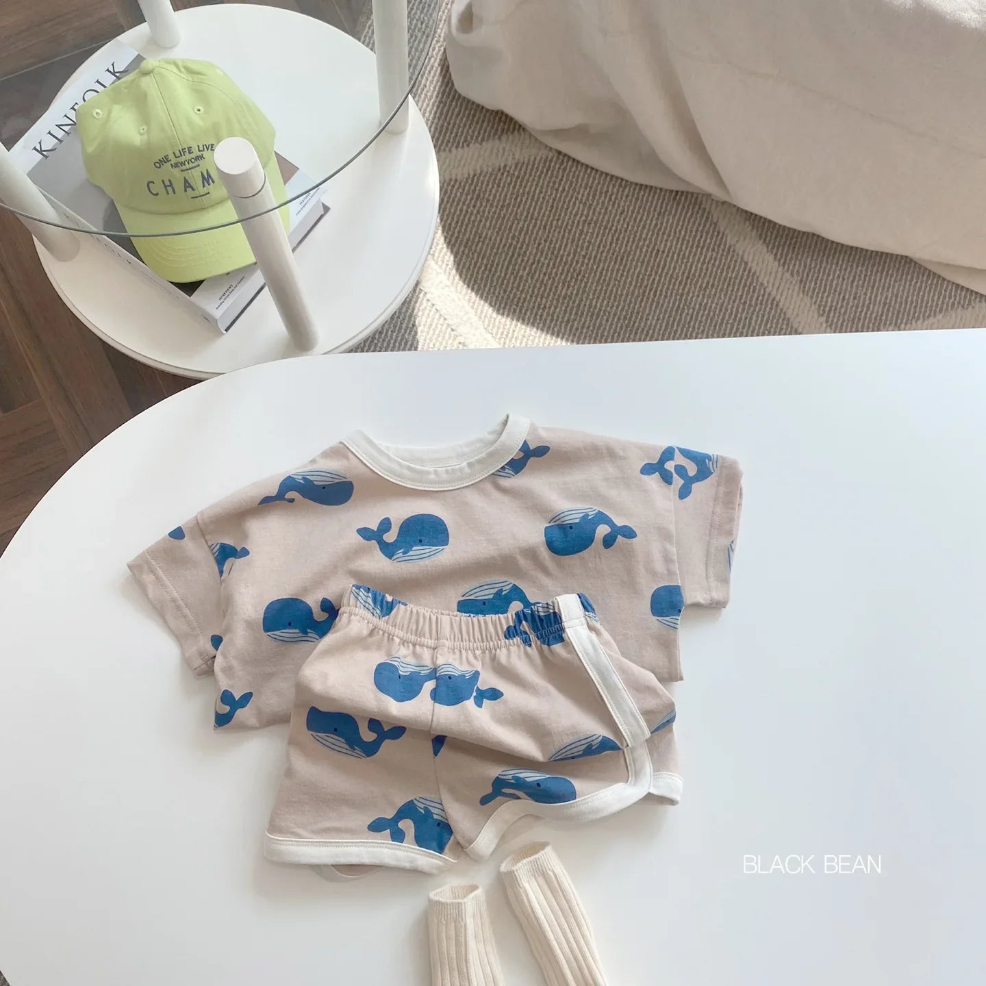 Ensemble d'été  Enfant 2 Pièces - T-shirt et Short Baleines