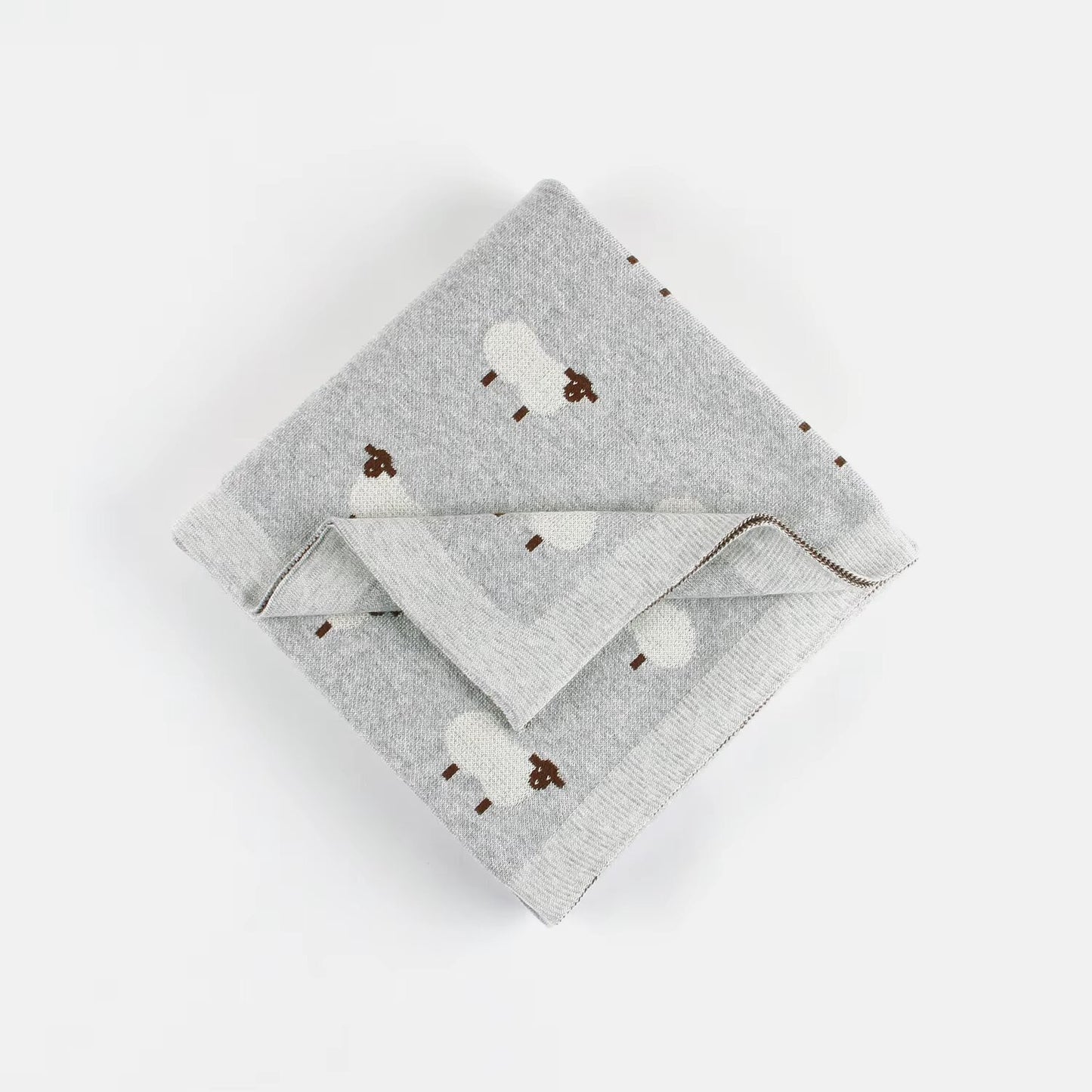 Couverture bébé coton tricoté rayée – Nubi