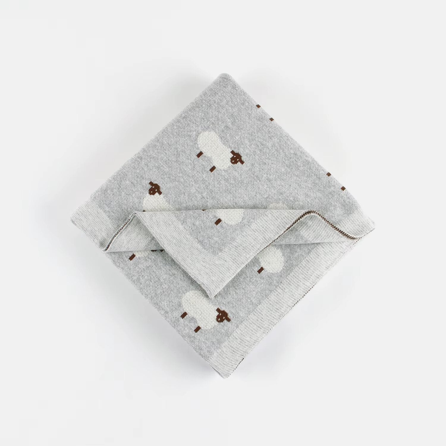 Couverture bébé coton tricoté rayée – Nubi