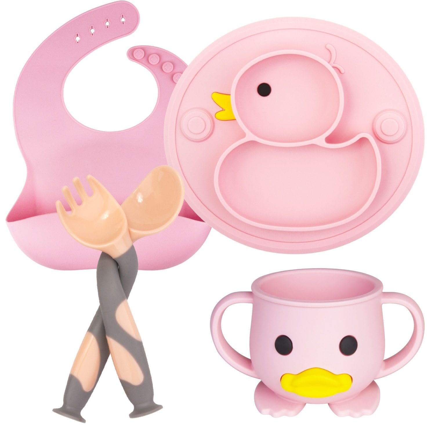 Boîte repas bébé en silicone canard Momotis - SilicoRepas