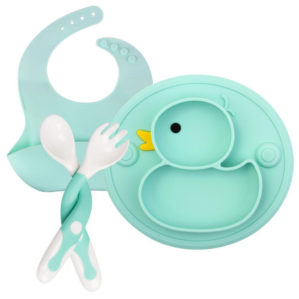 Boîte repas bébé en silicone canard Momotis - SilicoRepas