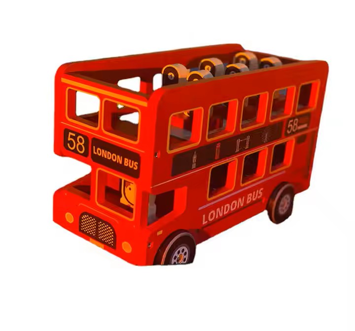 Bus Rouge en Bois - LudoBus