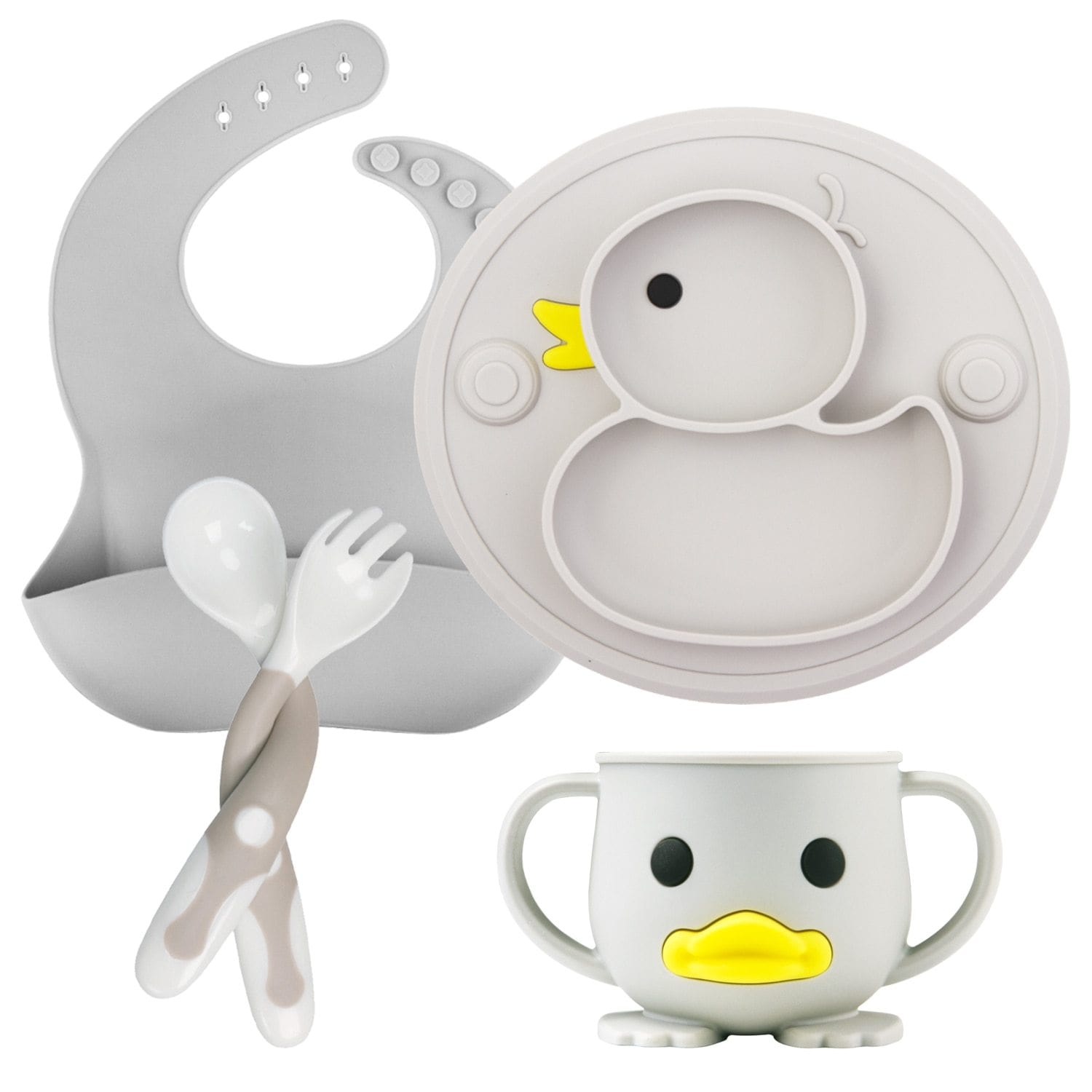 Boîte repas bébé en silicone canard Momotis - SilicoRepas