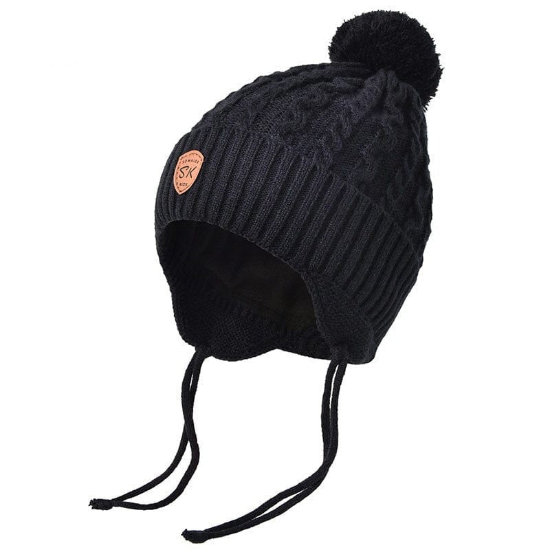 Chapeau enfant en fourrure véritable tricotée - FurCap