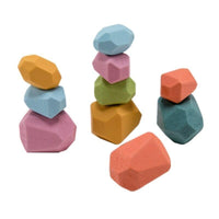 Jeu Educatif en Bois Rochers Multicolores - PebblePlay