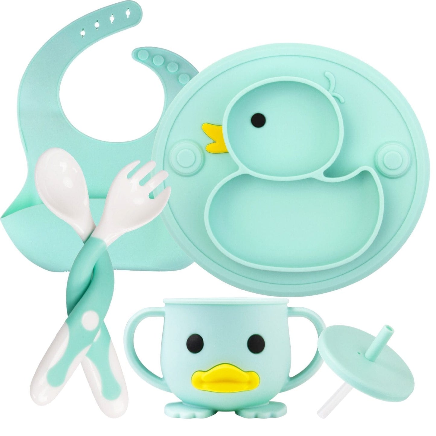 Boîte repas bébé en silicone canard Momotis - SilicoRepas
