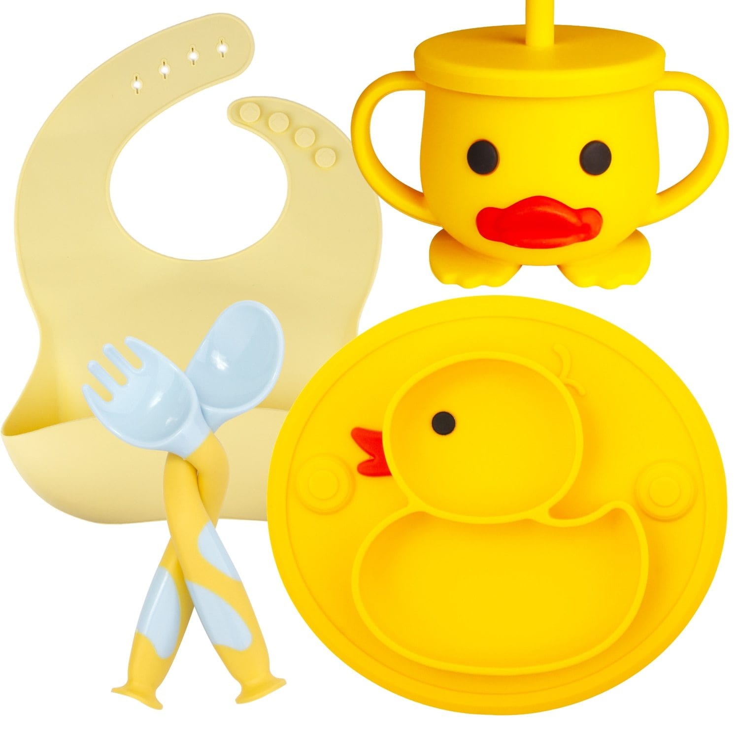 Boîte repas bébé en silicone canard Momotis - SilicoRepas