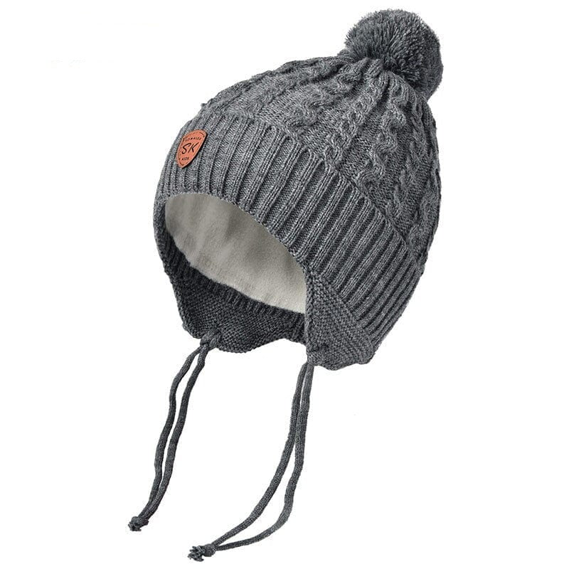 Chapeau enfant en fourrure véritable tricotée - FurCap