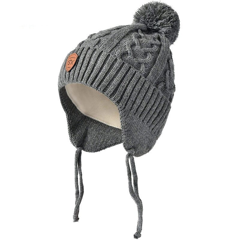 Chapeau enfant en fourrure véritable tricotée - FurCap